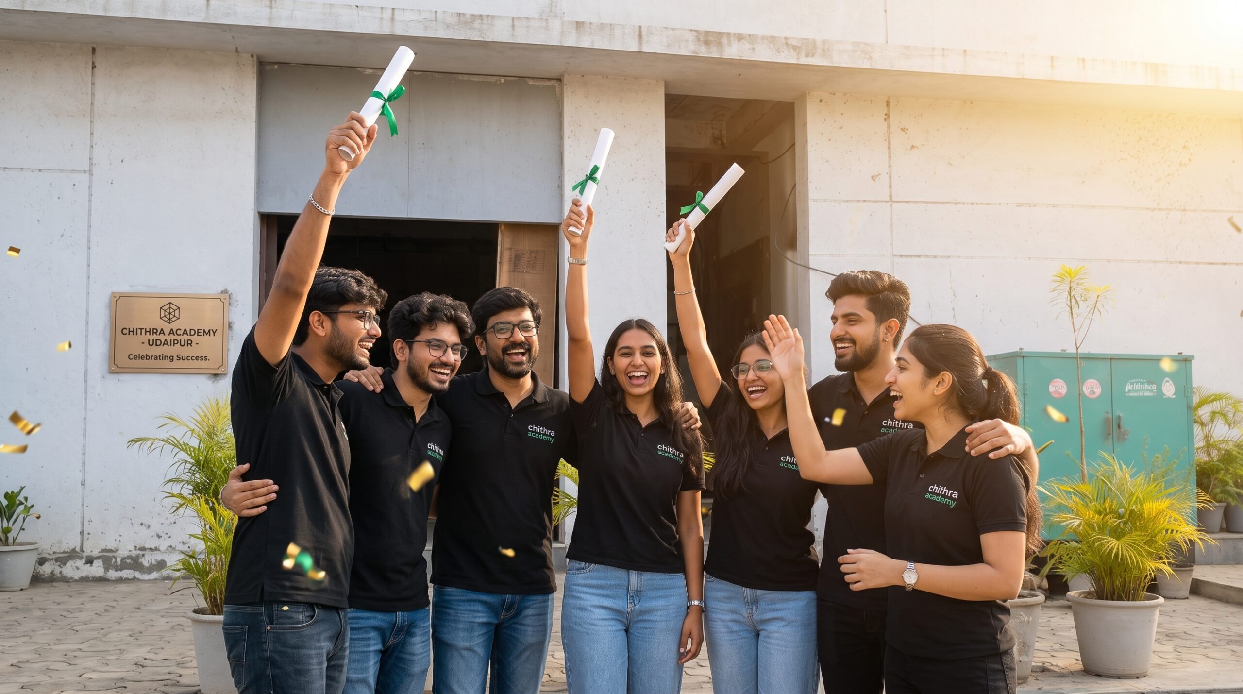 Chithra Education students at graduation — best digital marketing institute in Udaipur