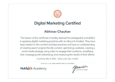HubSpot Certification